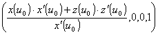 Coordinates of the point S